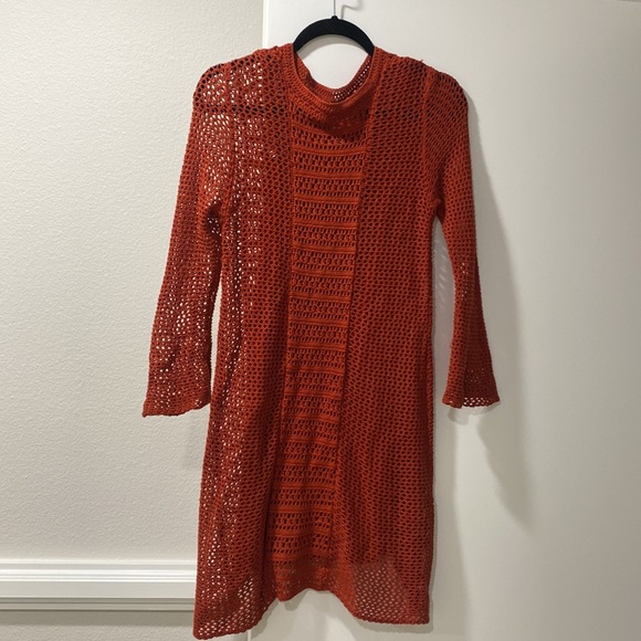 Free People burnt Orange Crochet Lace Dress - Picture 3 of 3